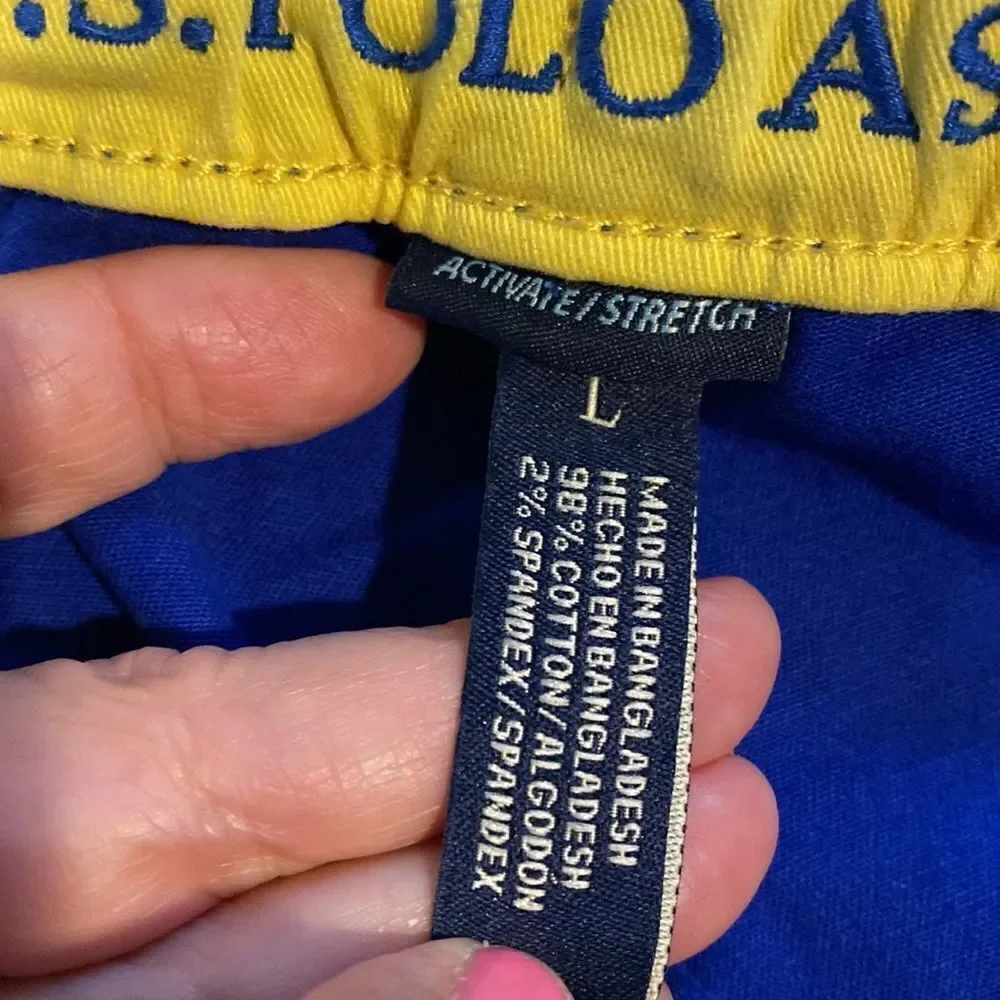 Polo Assn Men’s Blue Jogger Shorts Size Large